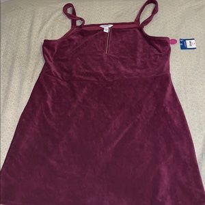 Burgundy Mini Dress